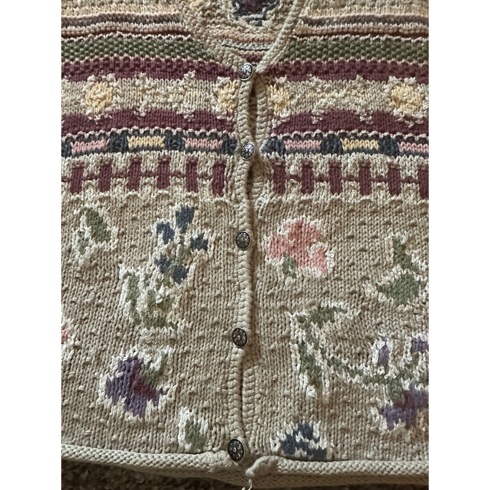 VTG Woolrich knit vest, floral- XL - Picture 5 of 6